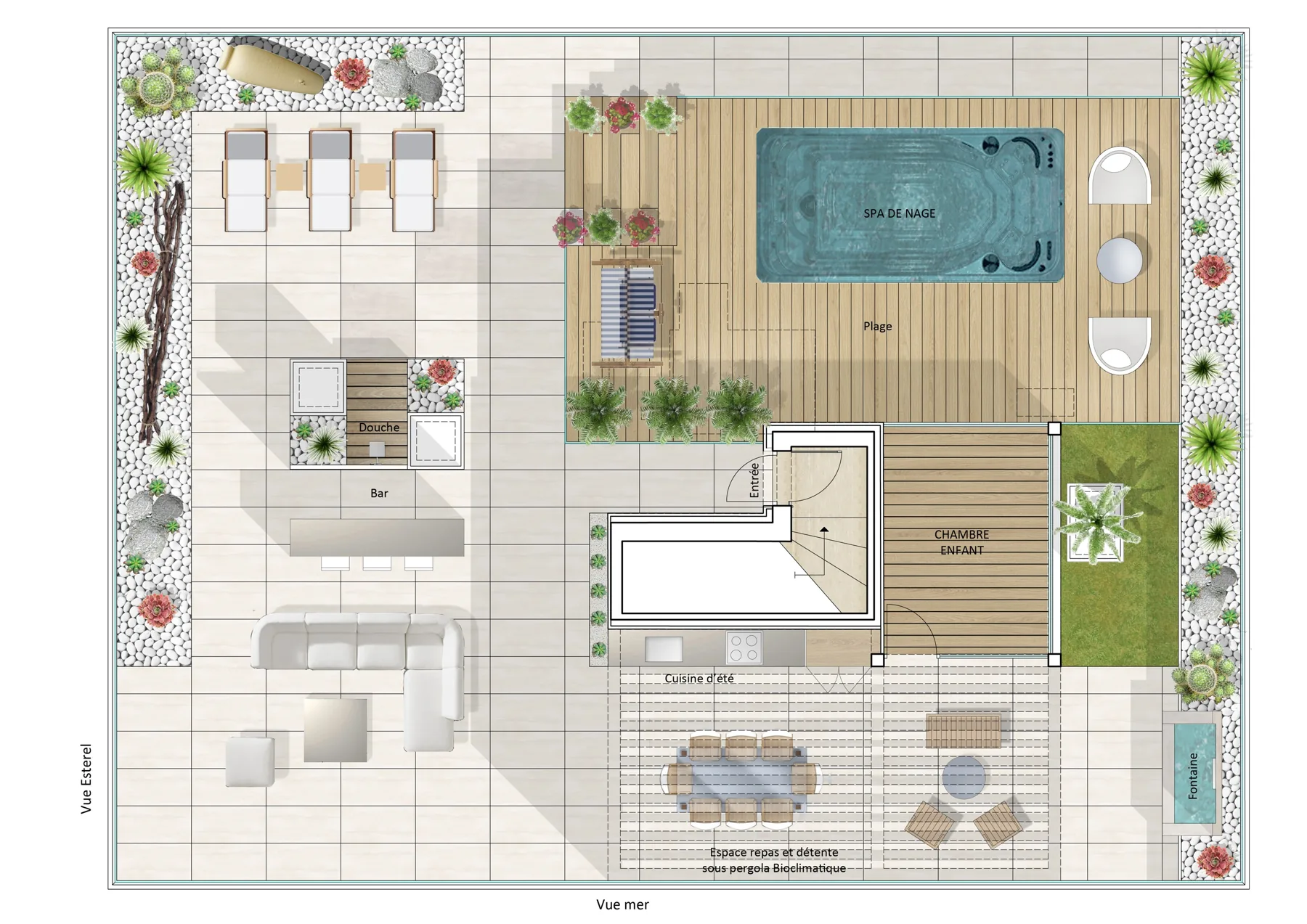 Rénovation appartement toit-terrasse — La Californie