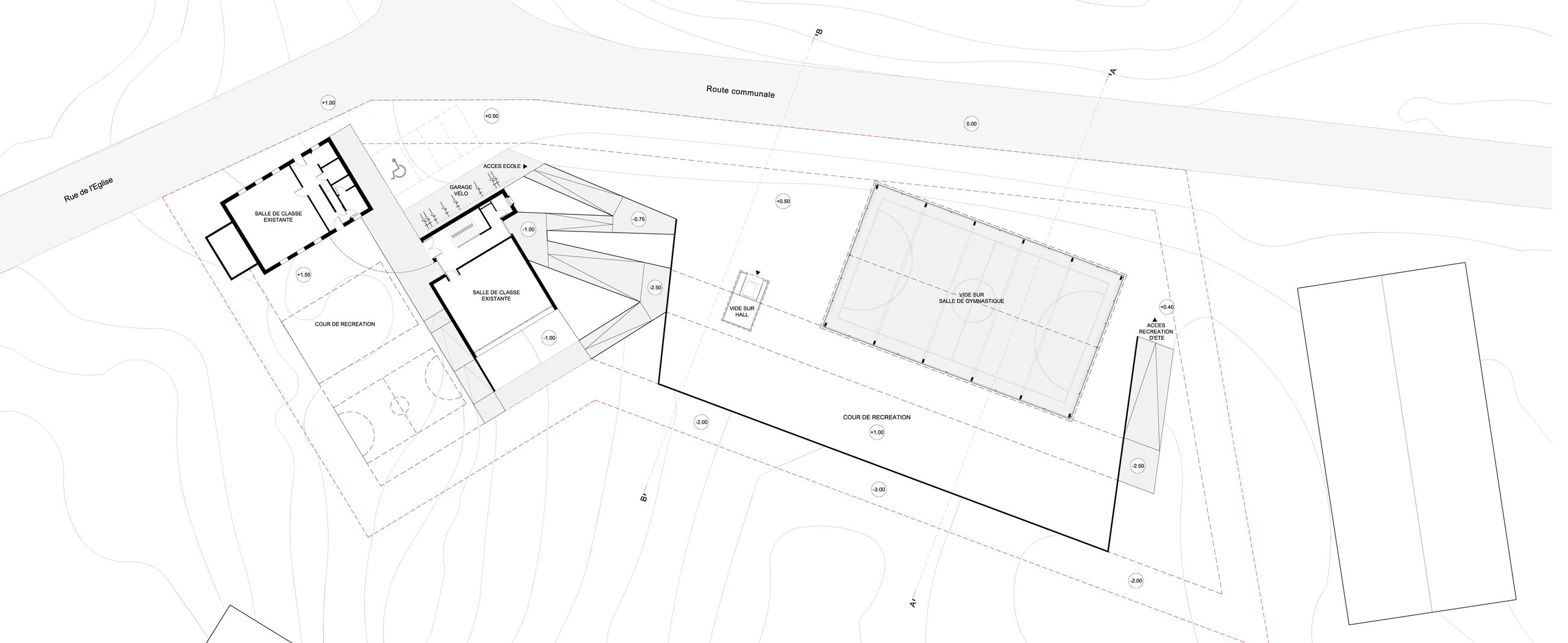 Plan du premier étage — École de la Verrerie
