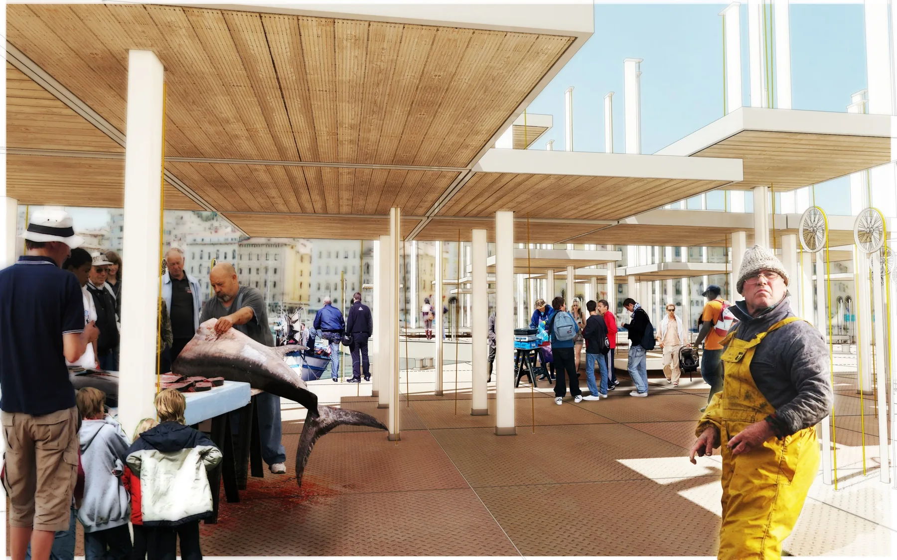 Concours européen Gaudi — Market Hall — The Urban Barges — Marseille, France